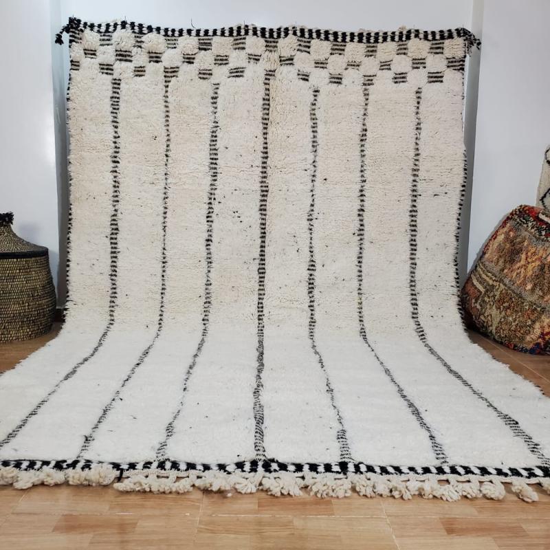 White Eiman Marokkaans handgemaakt tapijt